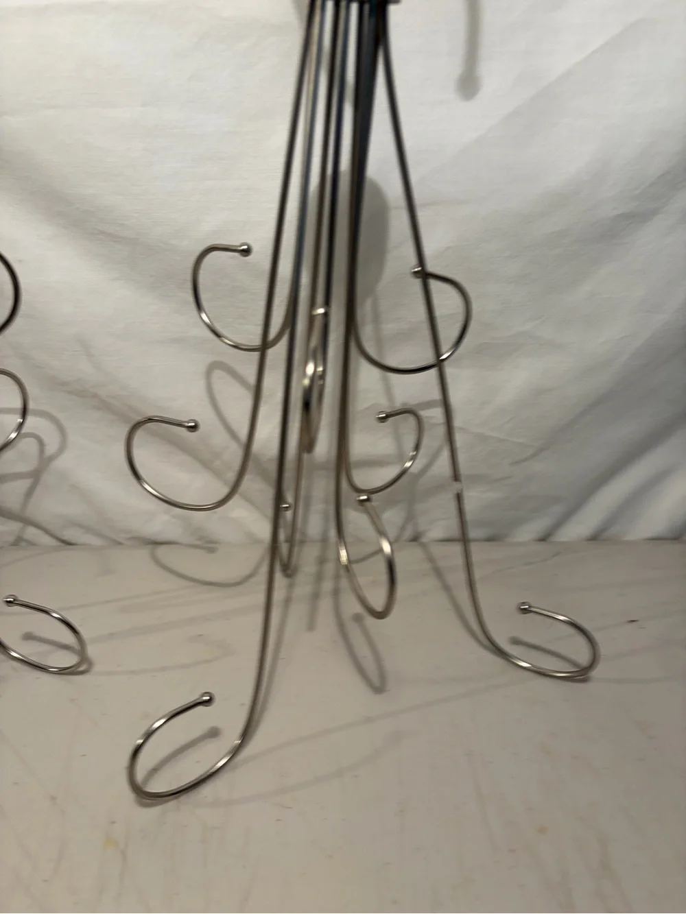 Metal Multi-Hook Hanging belt/Jewelry /clothes Organizer - Silver